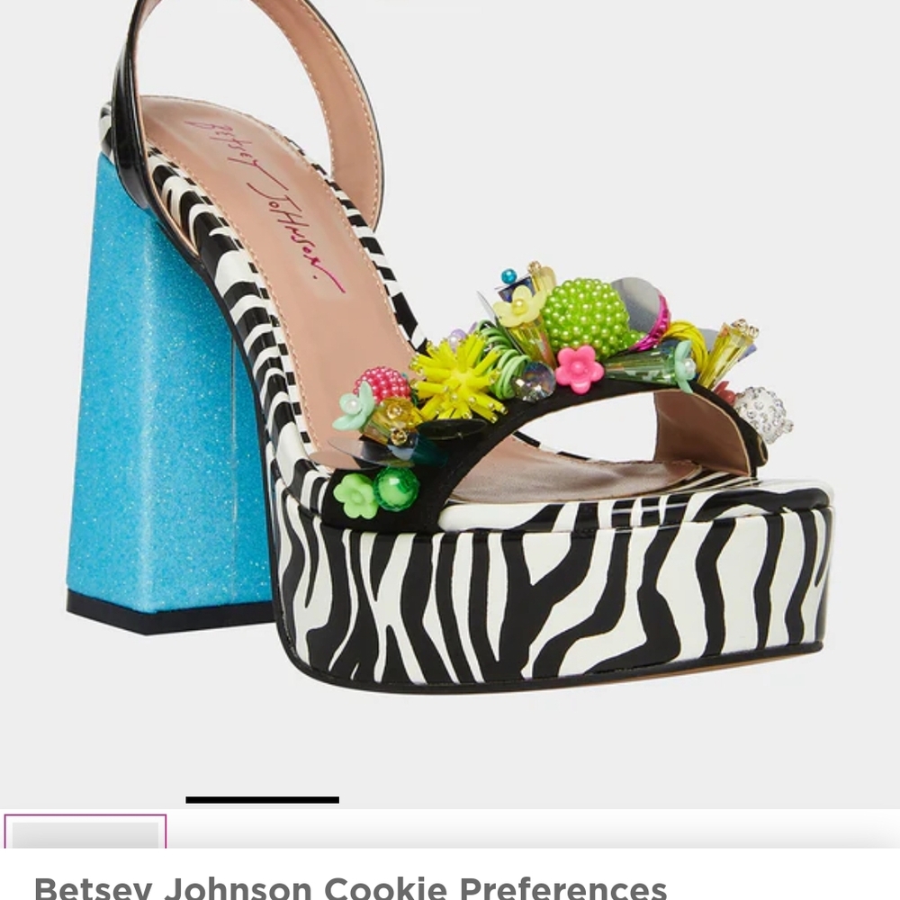 Betsey Johnson Blue and Black Platform Shoes